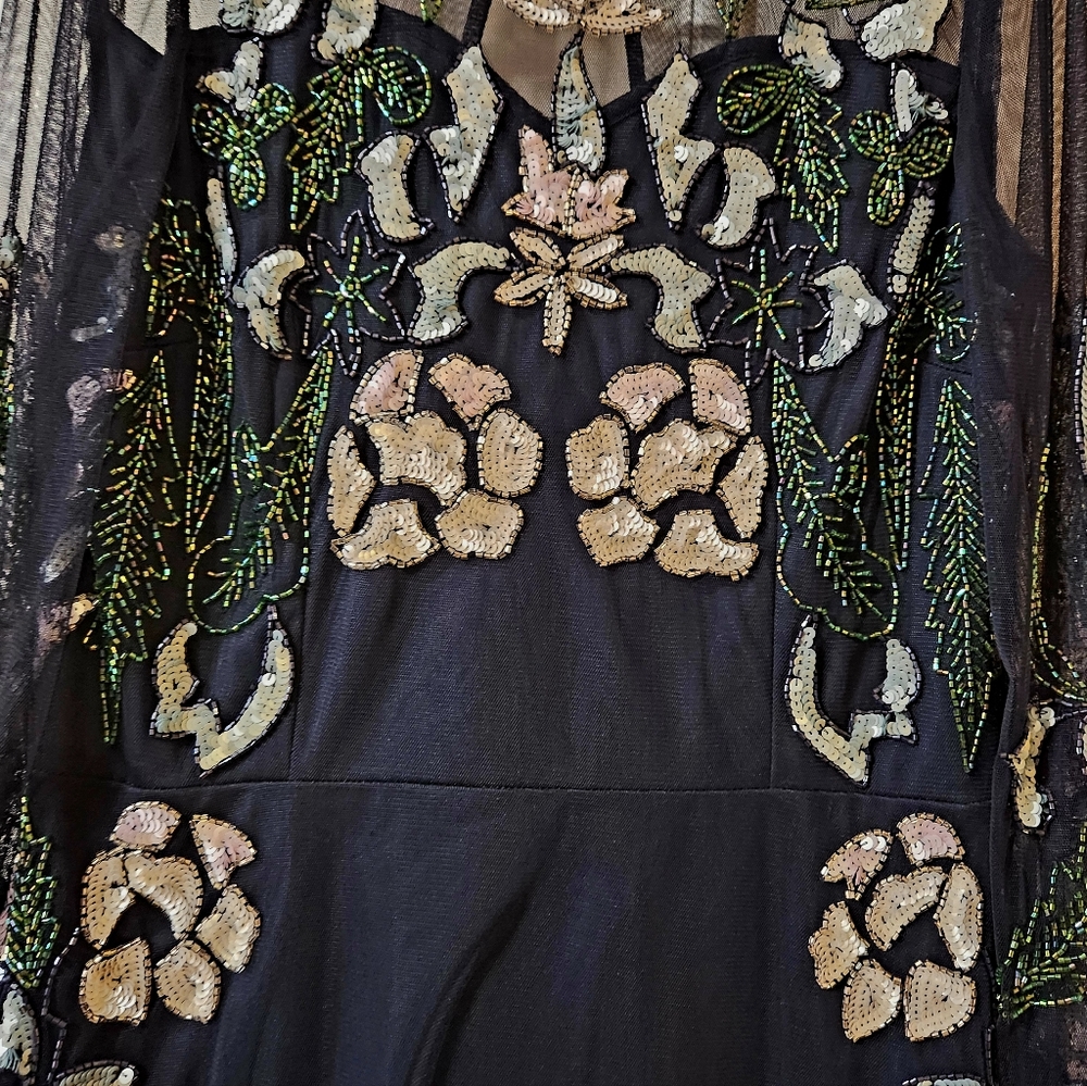 Frock and Frill Navy sequins midi dress size 12 - Picture 4 of 10